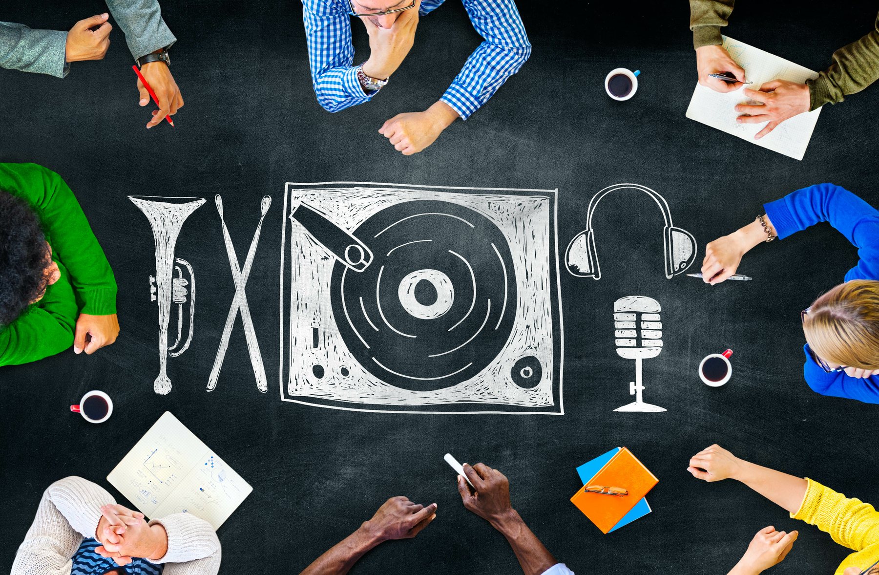 Music multimedia turntable concept. Adobe Stock 80051852.