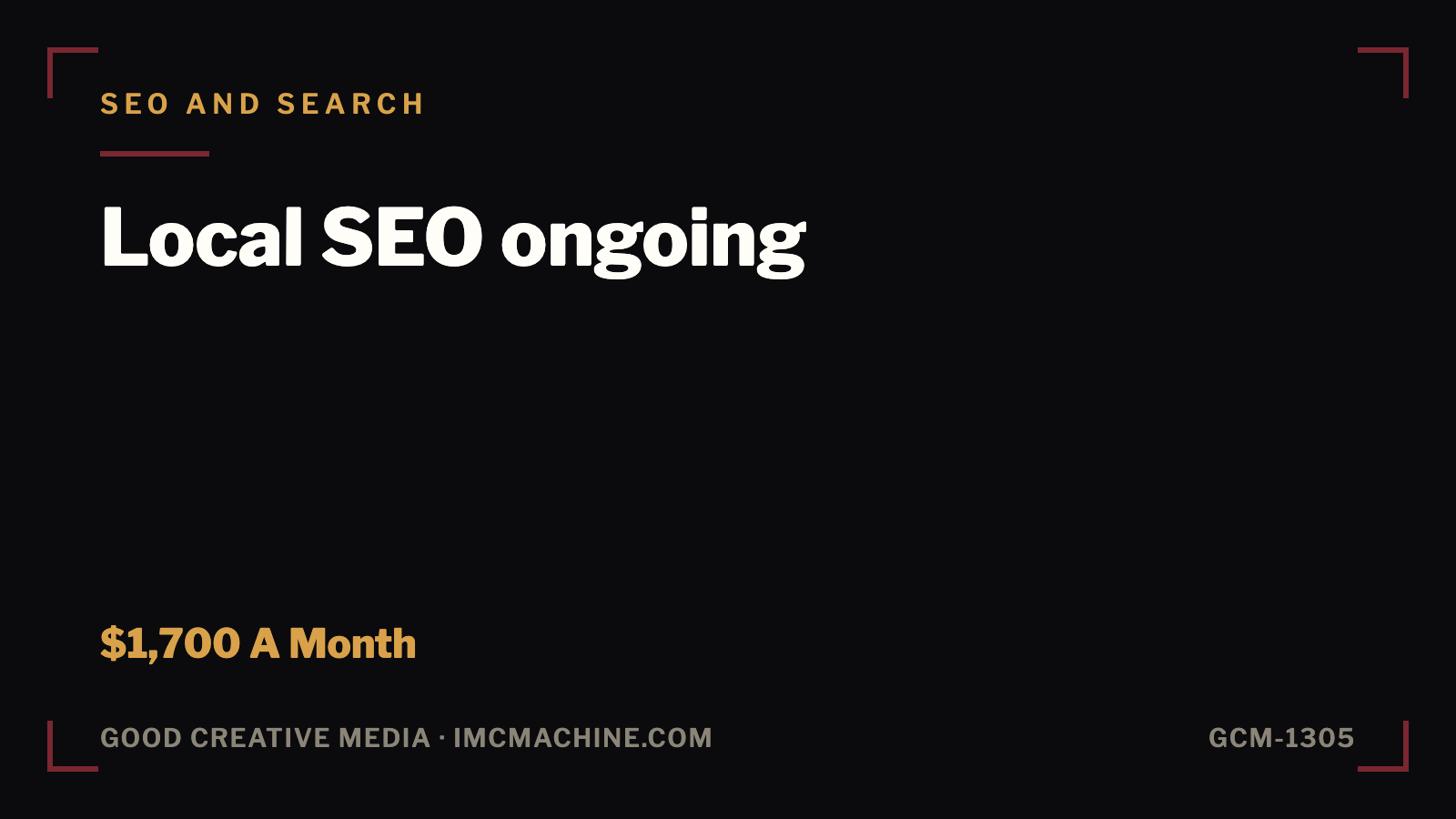 GCM-1305. Local SEO ongoing