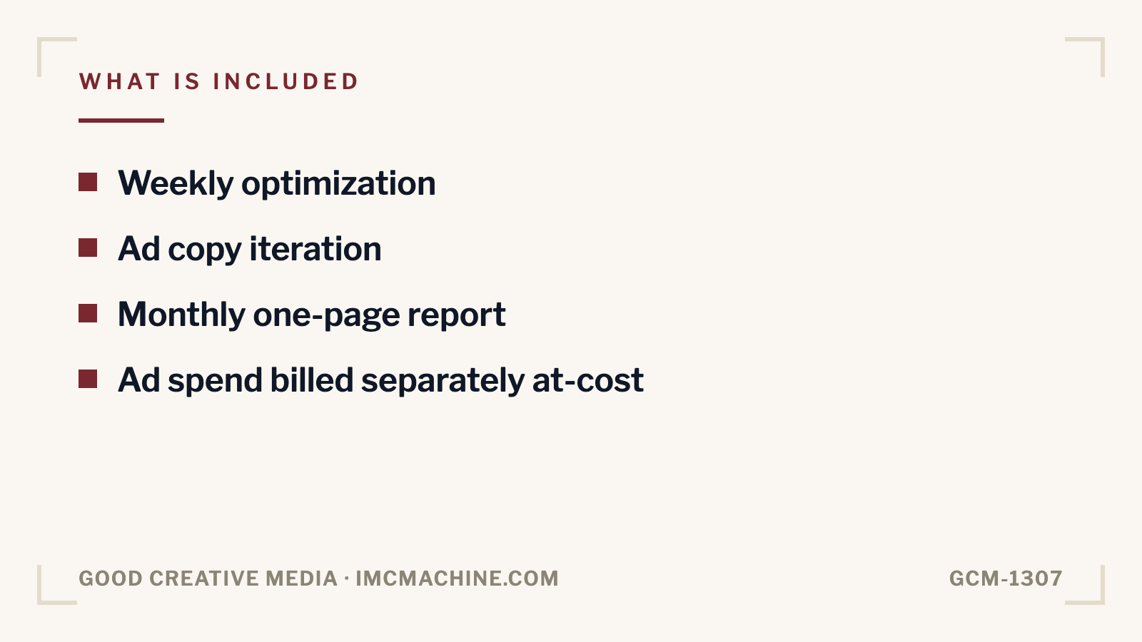 GCM-1307. Paid search management