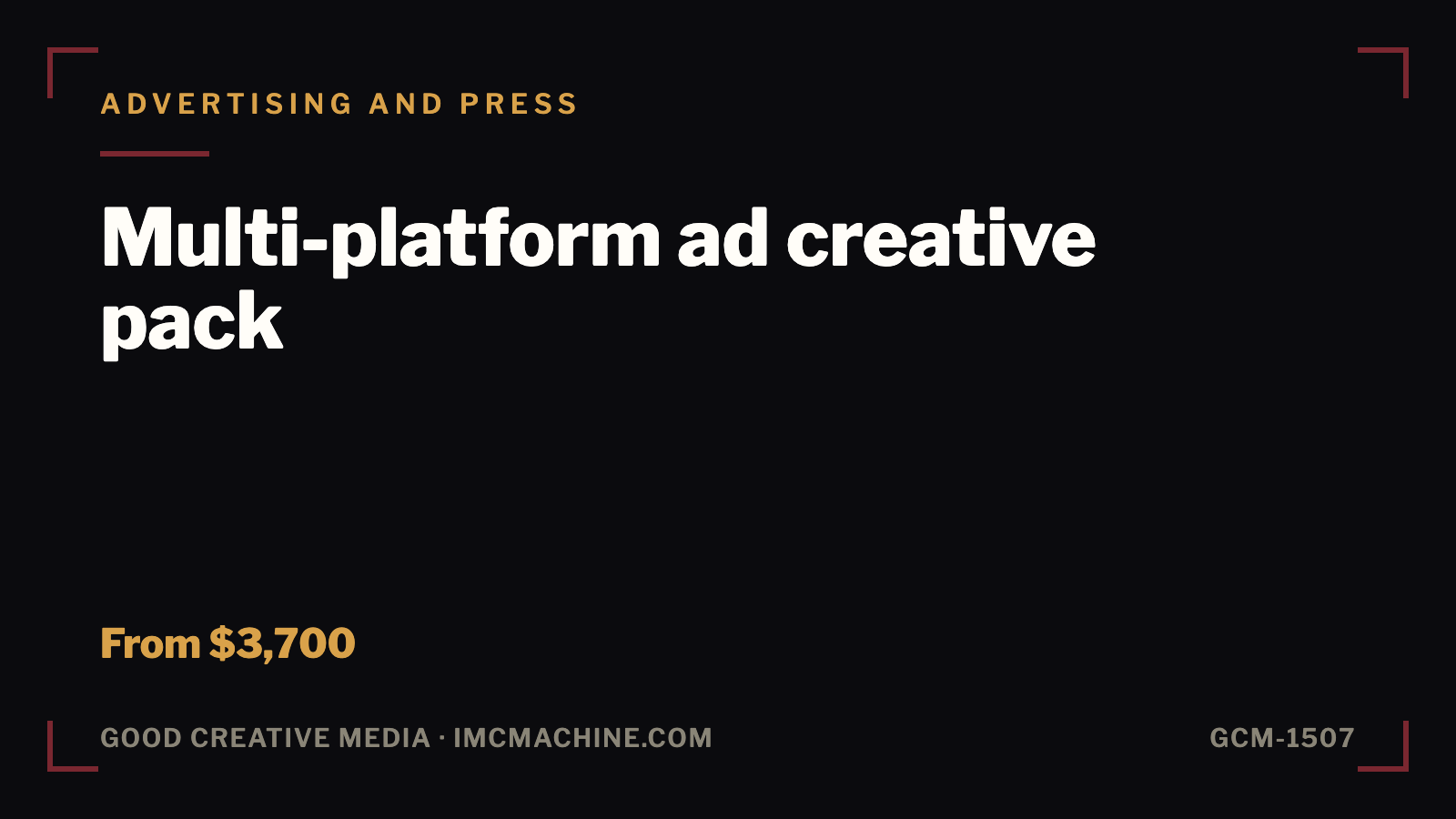 GCM-1507. Multi-platform ad creative pack