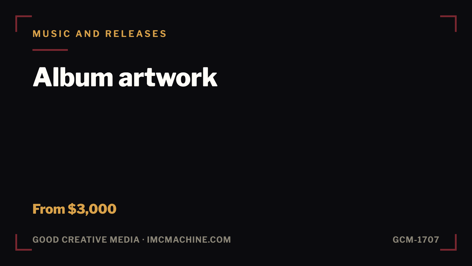 GCM-1707. Album artwork