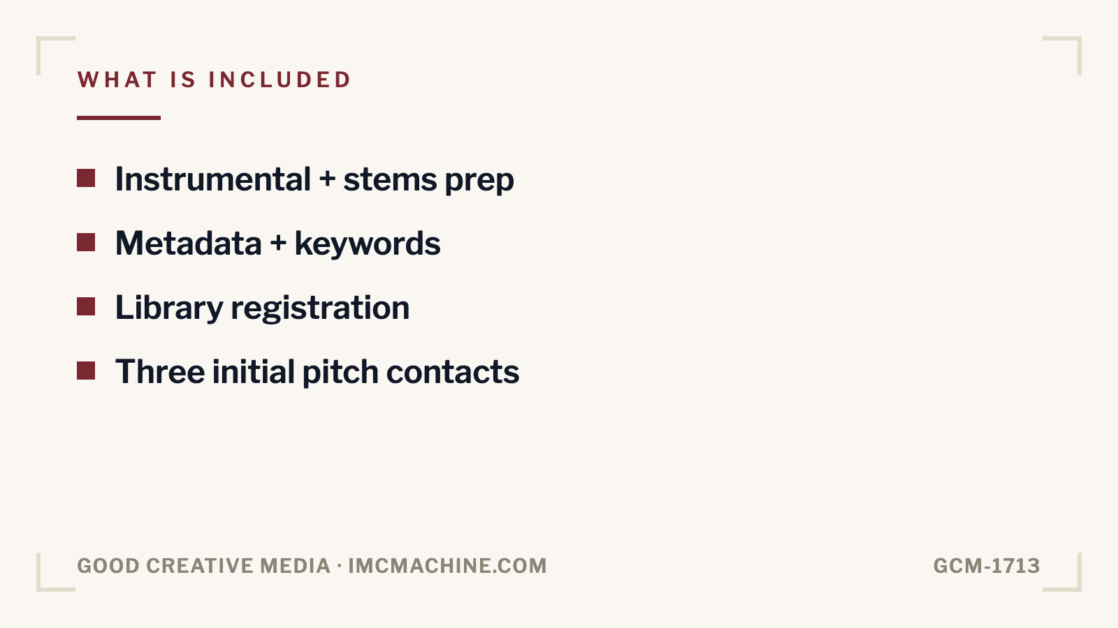 GCM-1713. Sync licensing prep (per track)
