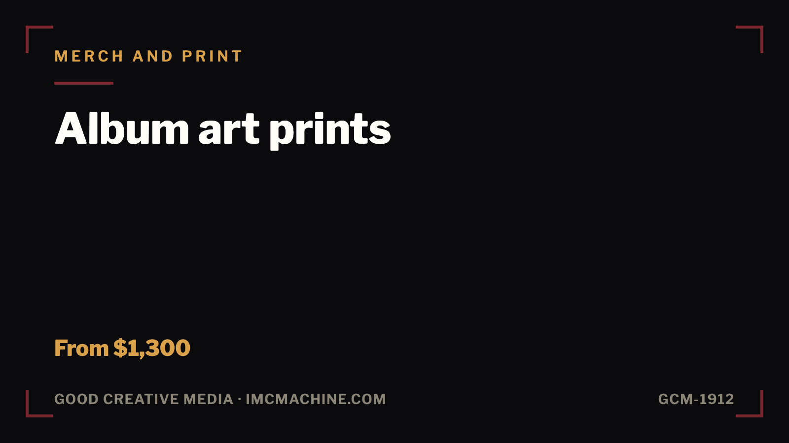 GCM-1912. Album art prints