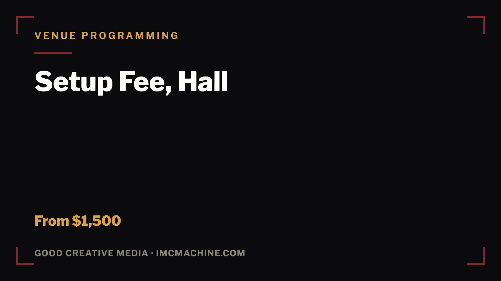 Setup Fee, Hall