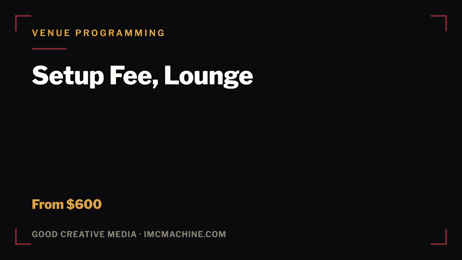 Setup Fee, Lounge