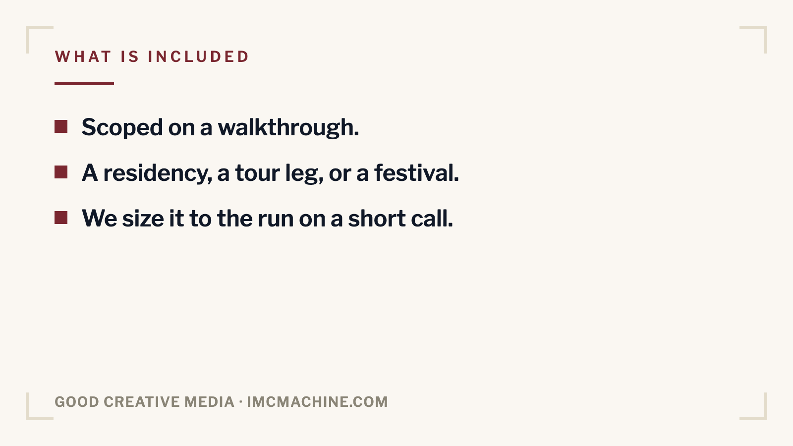 Tour and Festival